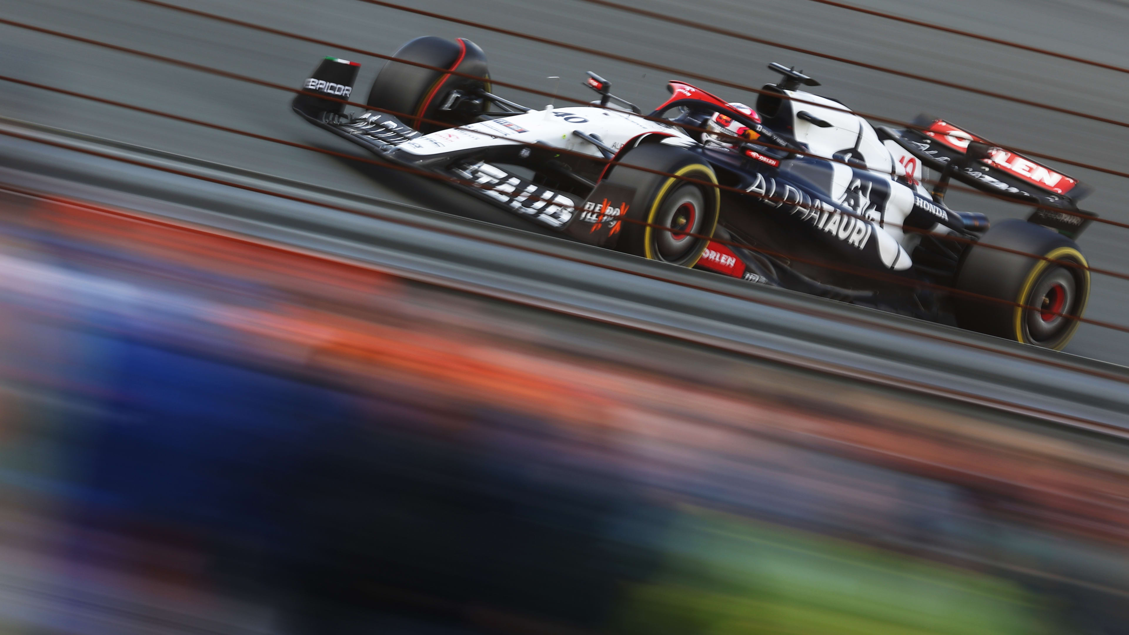 ZANDVOORT, NETHERLANDS - AUGUST 27: Liam Lawson of New Zealand driving the (40) Scuderia AlphaTauri